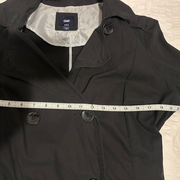 GAP Black Trench Coat - Picture 10 of 12